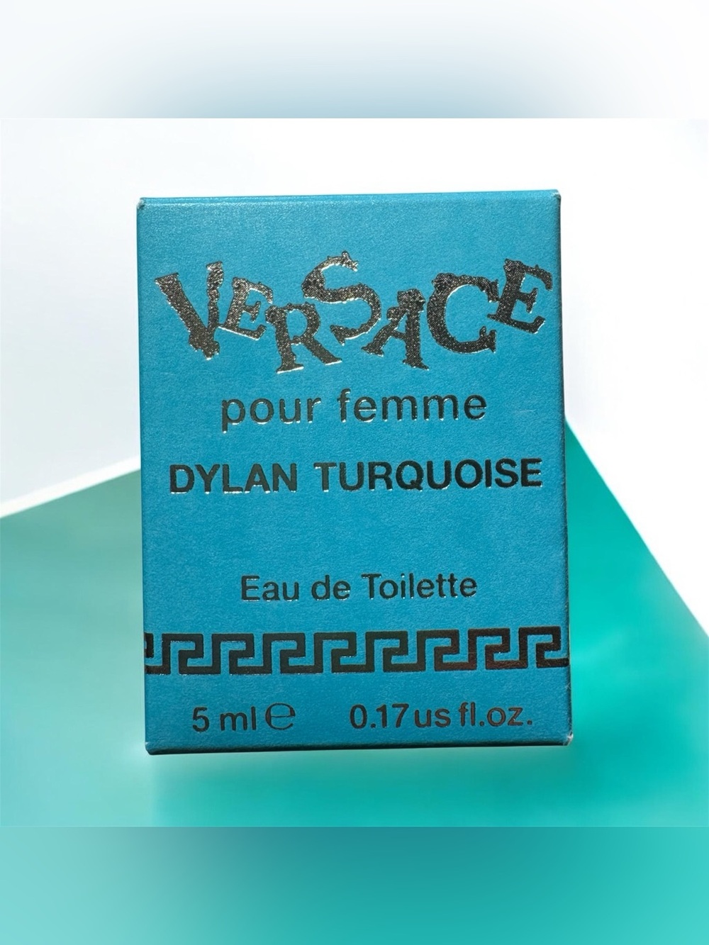 NIB Versace Dylan Turquoise Way De Toilette Miniature 5mL 0.17 Us Fl Oz - Picture 2 of 6